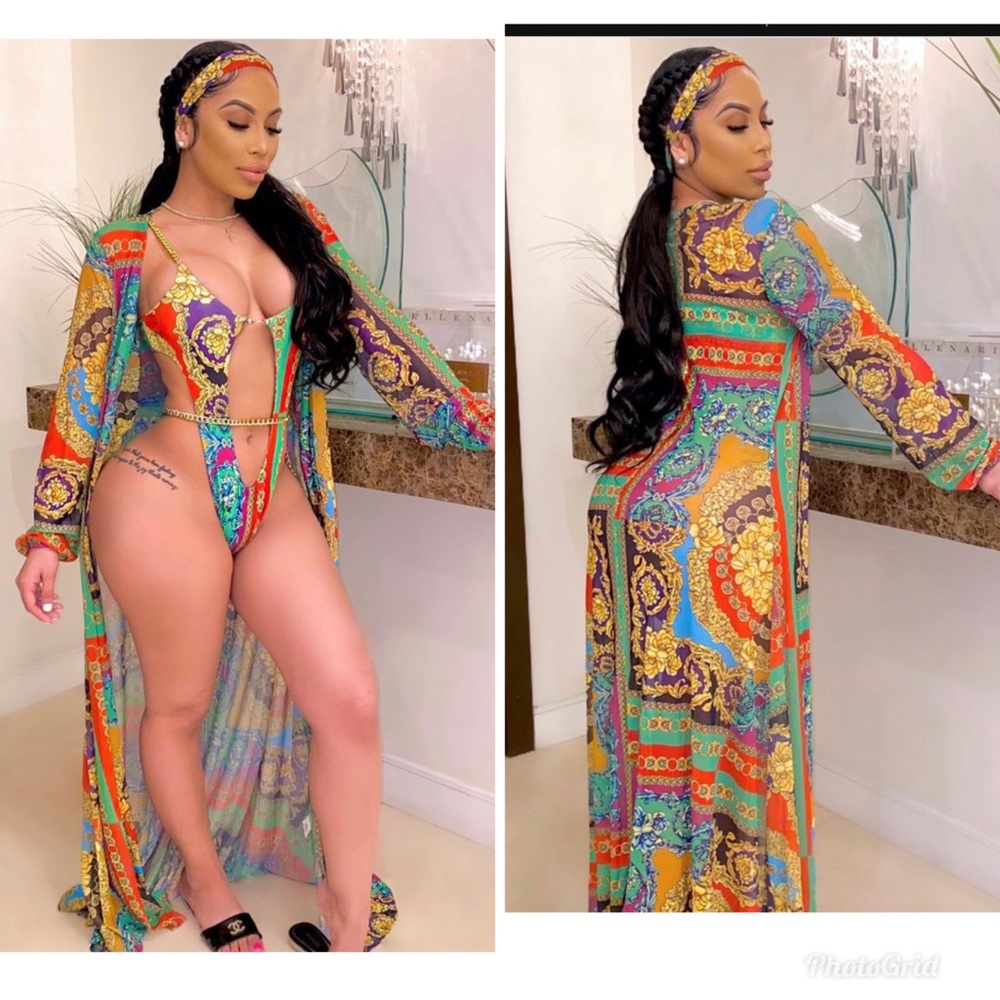 One Piece Swimsuit with cover up